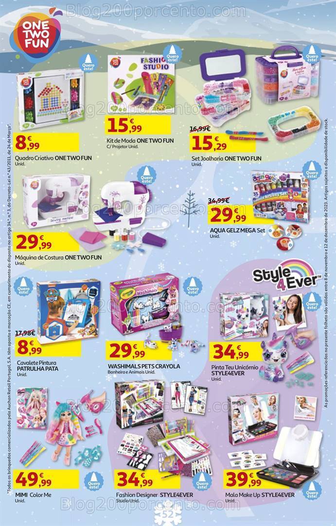Antevisão Folheto AUCHAN Brinquedos de Natal 8 novembro a 12 dezembro