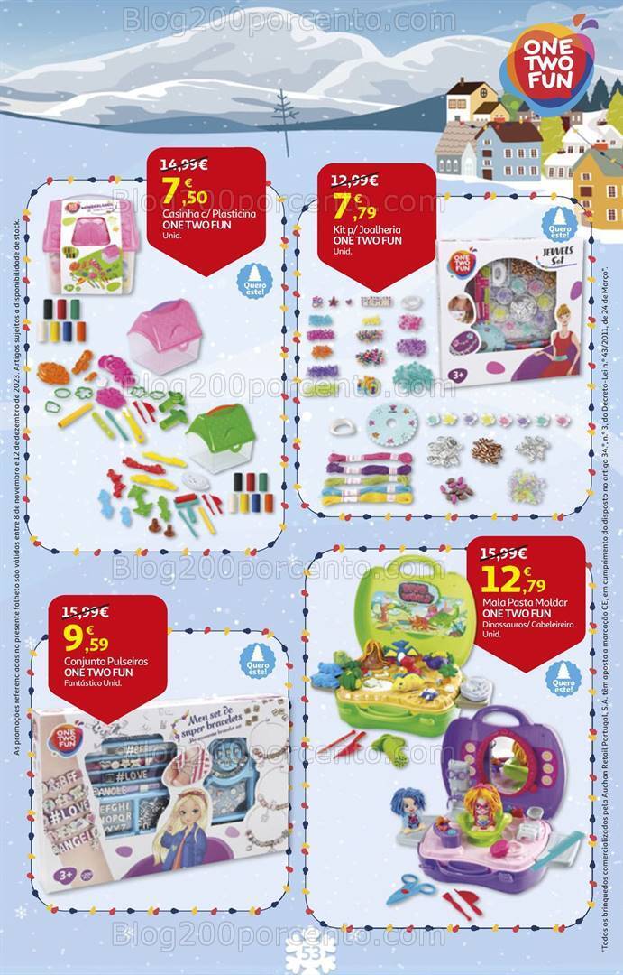 Antevisão Folheto AUCHAN Brinquedos de Natal 8 novembro a 12 dezembro