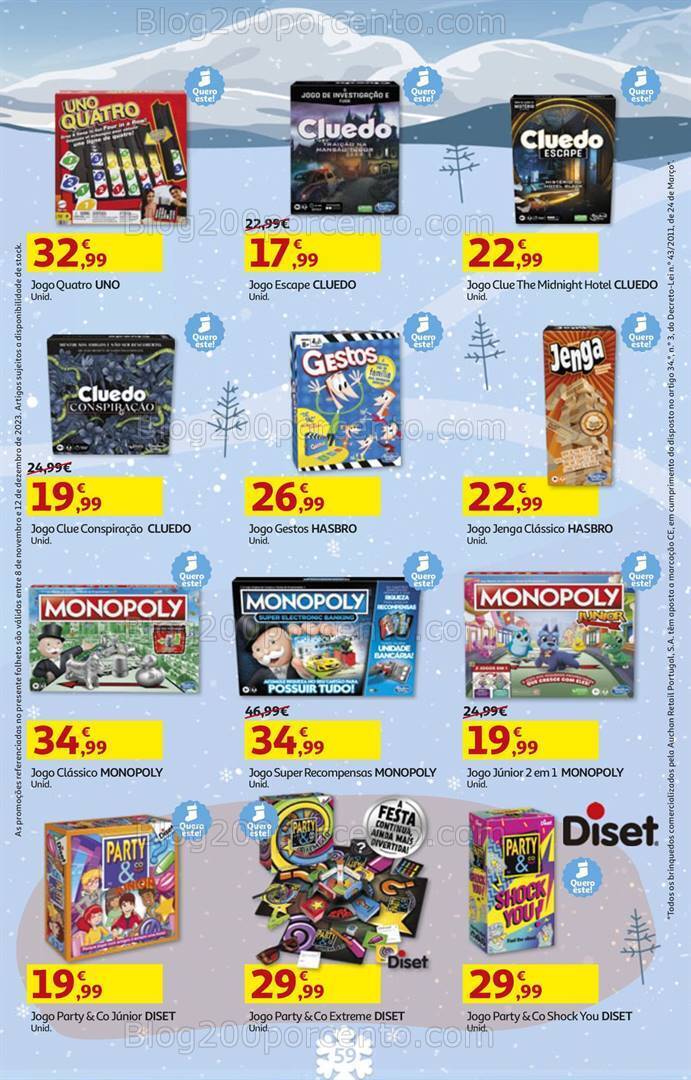Antevisão Folheto AUCHAN Brinquedos de Natal 8 novembro a 12 dezembro
