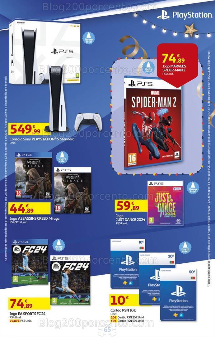 Antevisão Folheto AUCHAN Brinquedos de Natal 8 novembro a 12 dezembro