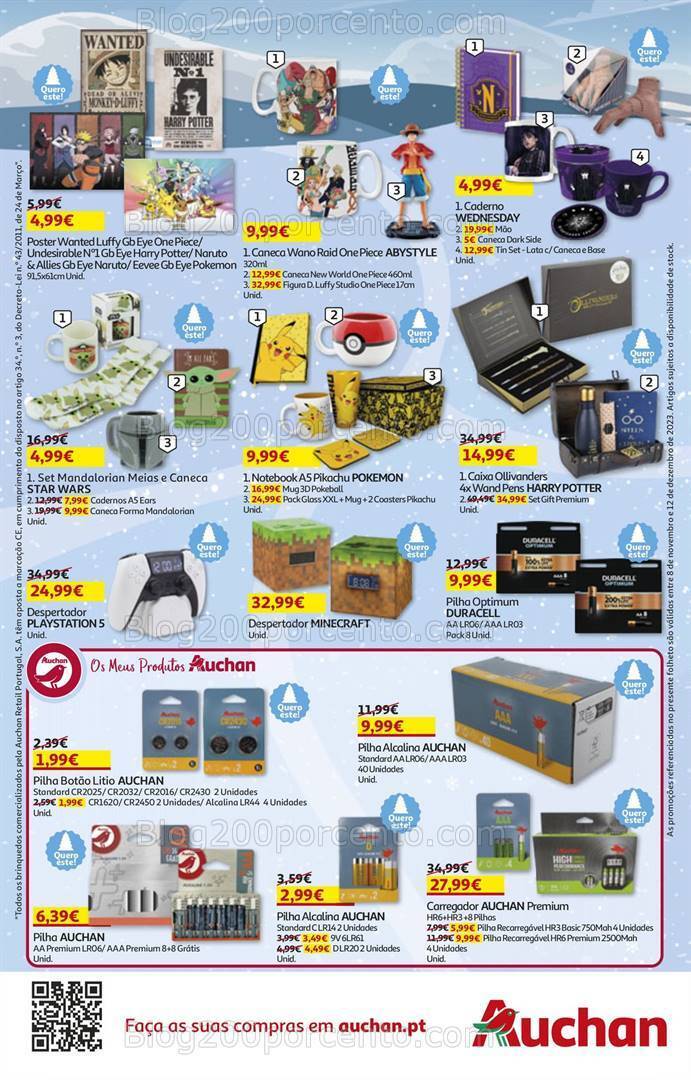 Antevisão Folheto AUCHAN Brinquedos de Natal 8 novembro a 12 dezembro