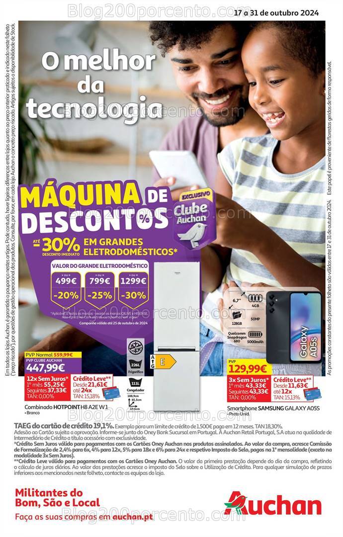 Antevisão Folheto AUCHAN Tecnologia Promoções de 17 a 31 outubro