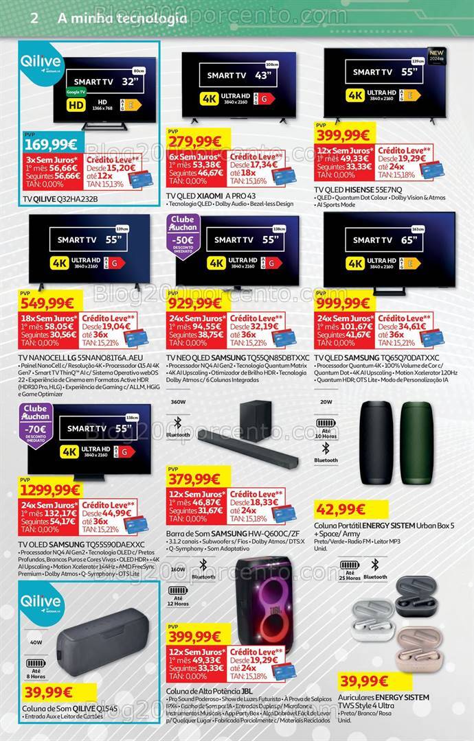 Antevisão Folheto AUCHAN Tecnologia Promoções de 17 a 31 outubro