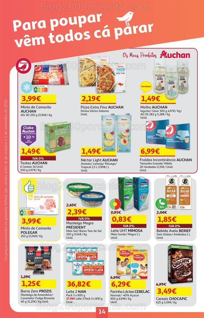 Antevisão Folheto AUCHAN Promoções de 18 outubro a 2 novembro