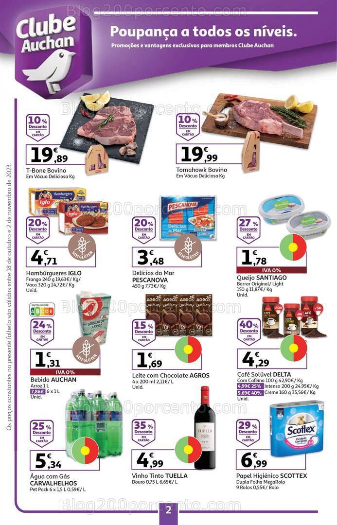 Antevisão Folheto AUCHAN Promoções de 18 outubro a 2 novembro