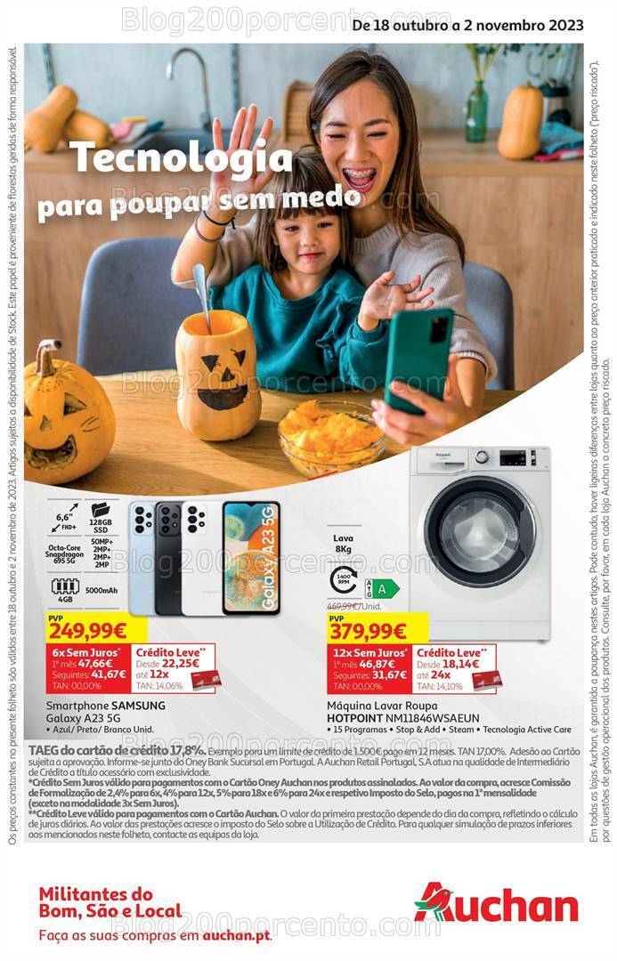Antevisão Folheto AUCHAN Tecnologia Promoções de 18 outubro a 2 novembro