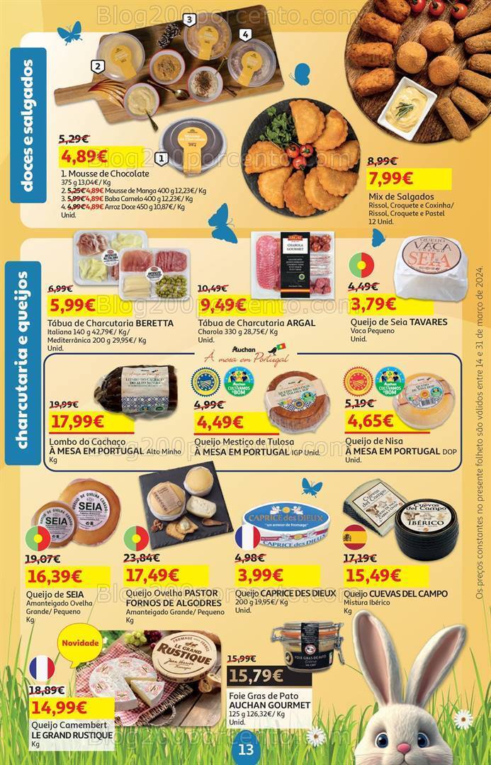 Antevisão Folheto AUCHAN Páscoa + Promoções de 14 a 31 março