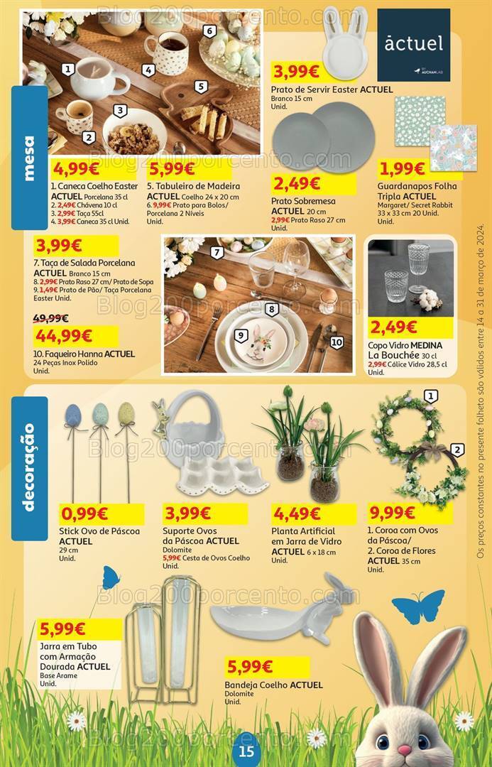 Antevisão Folheto AUCHAN Bazar Páscoa Promoções de 14 a 31 março