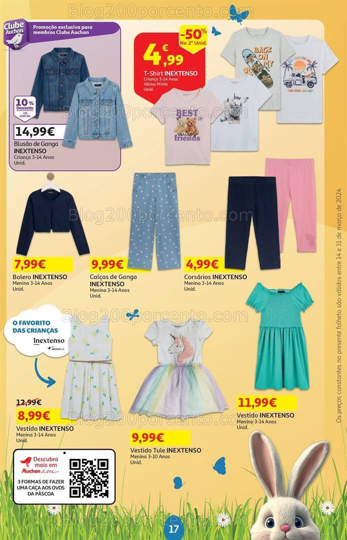 Antevisão Folheto AUCHAN Bazar Páscoa Promoções de 14 a 31 março