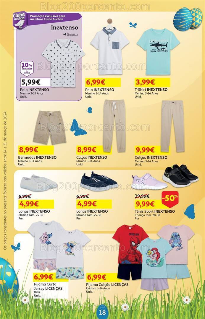 Antevisão Folheto AUCHAN Bazar Páscoa Promoções de 14 a 31 março