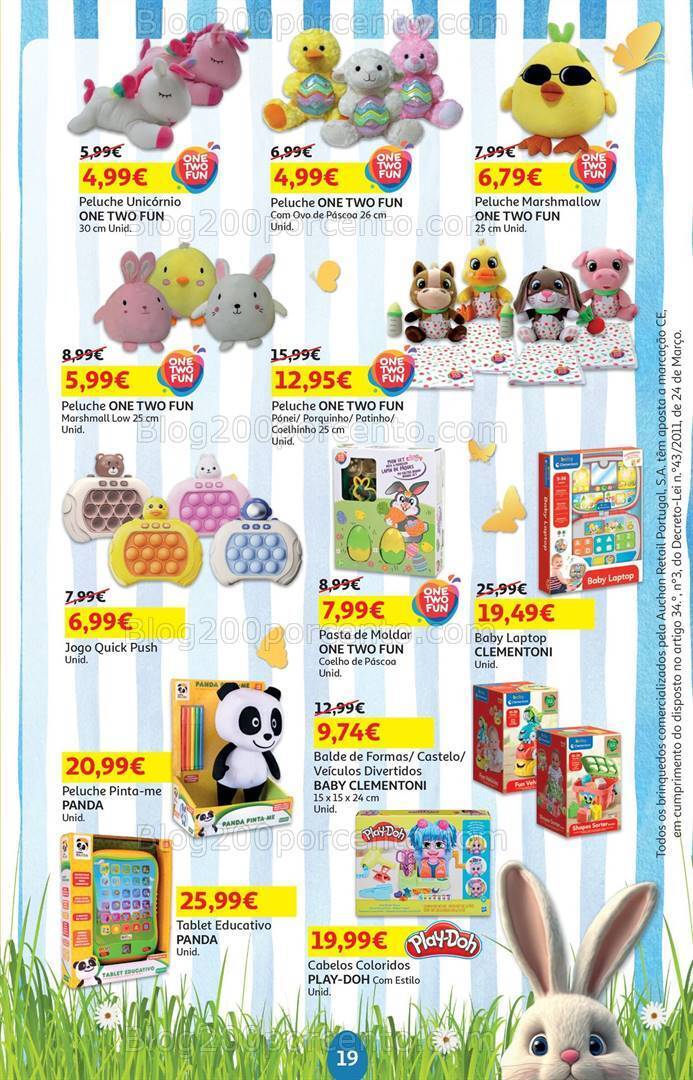Antevisão Folheto AUCHAN Bazar Páscoa Promoções de 14 a 31 março