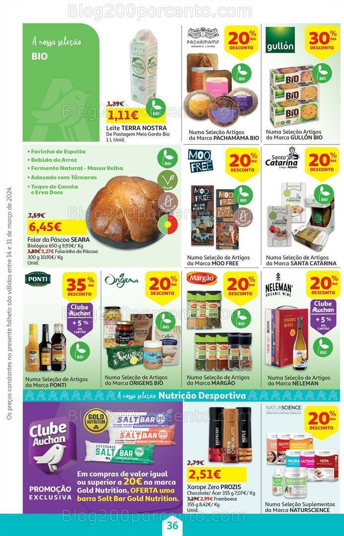 Antevisão Folheto AUCHAN Páscoa + Promoções de 14 a 31 março