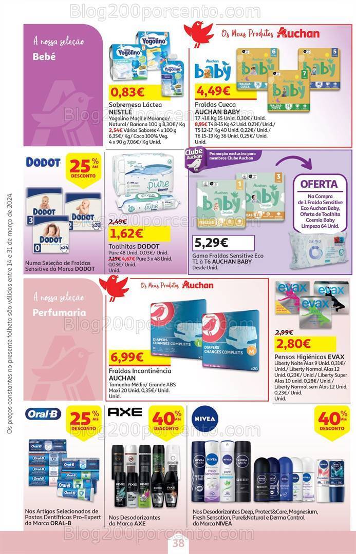 Antevisão Folheto AUCHAN Páscoa + Promoções de 14 a 31 março