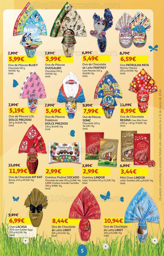 Antevisão Folheto AUCHAN Páscoa + Promoções de 14 a 31 março