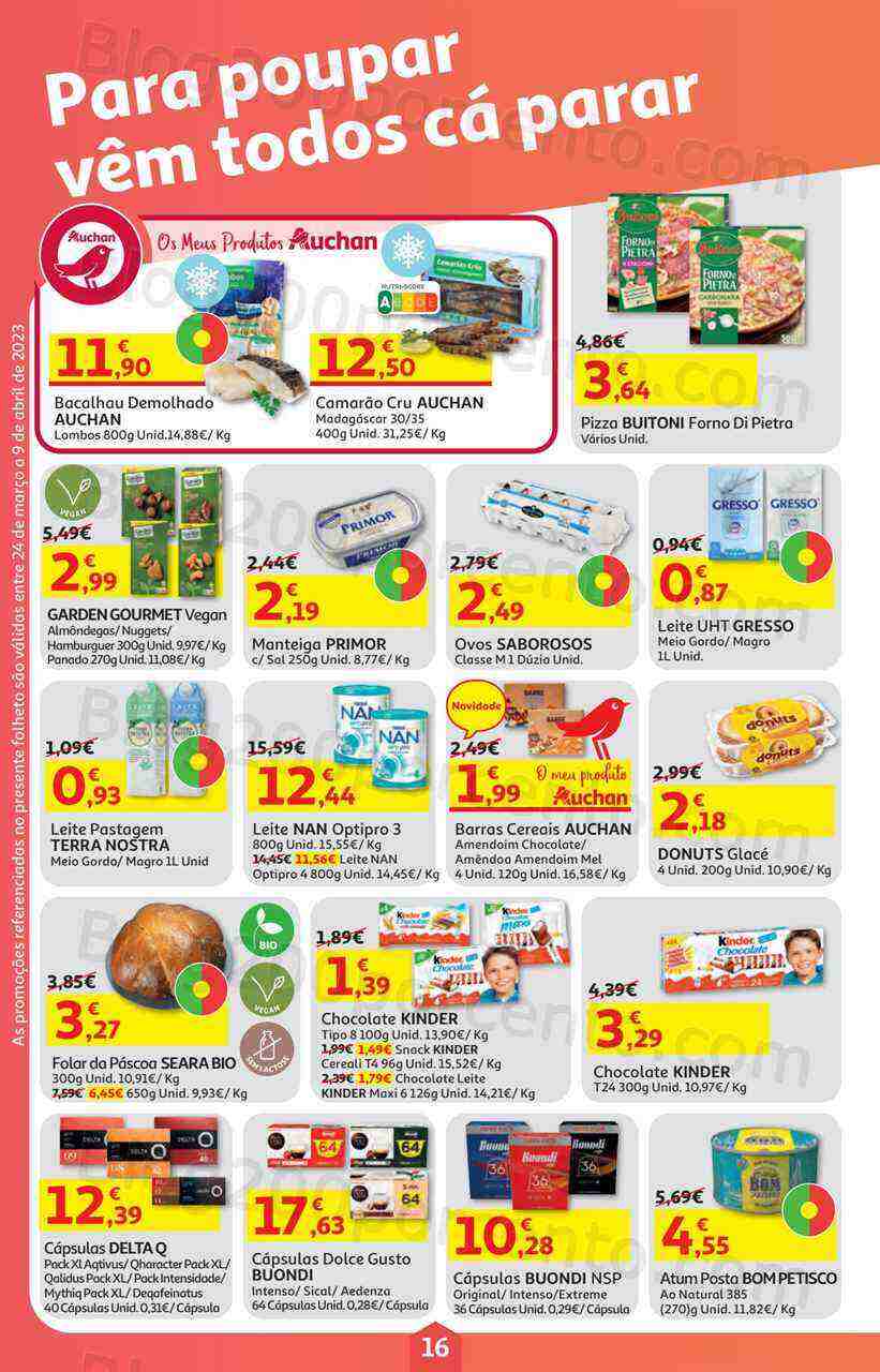 Antevisão Folheto AUCHAN Páscoa + Promoções de 24 março a 9 abril