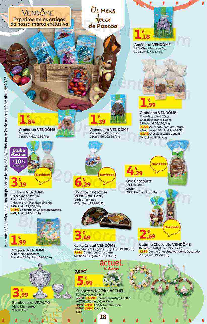 Antevisão Folheto AUCHAN Páscoa + Promoções de 24 março a 9 abril