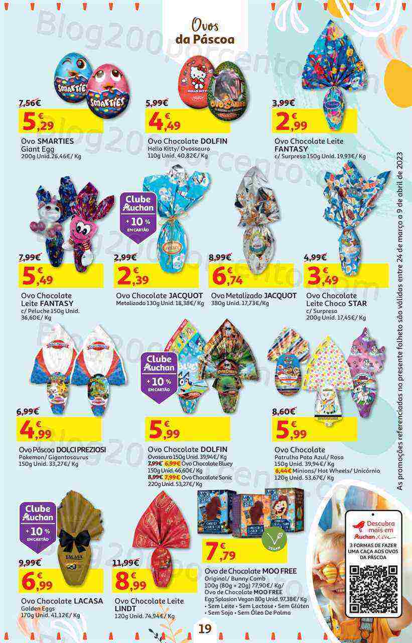 Antevisão Folheto AUCHAN Páscoa + Promoções de 24 março a 9 abril