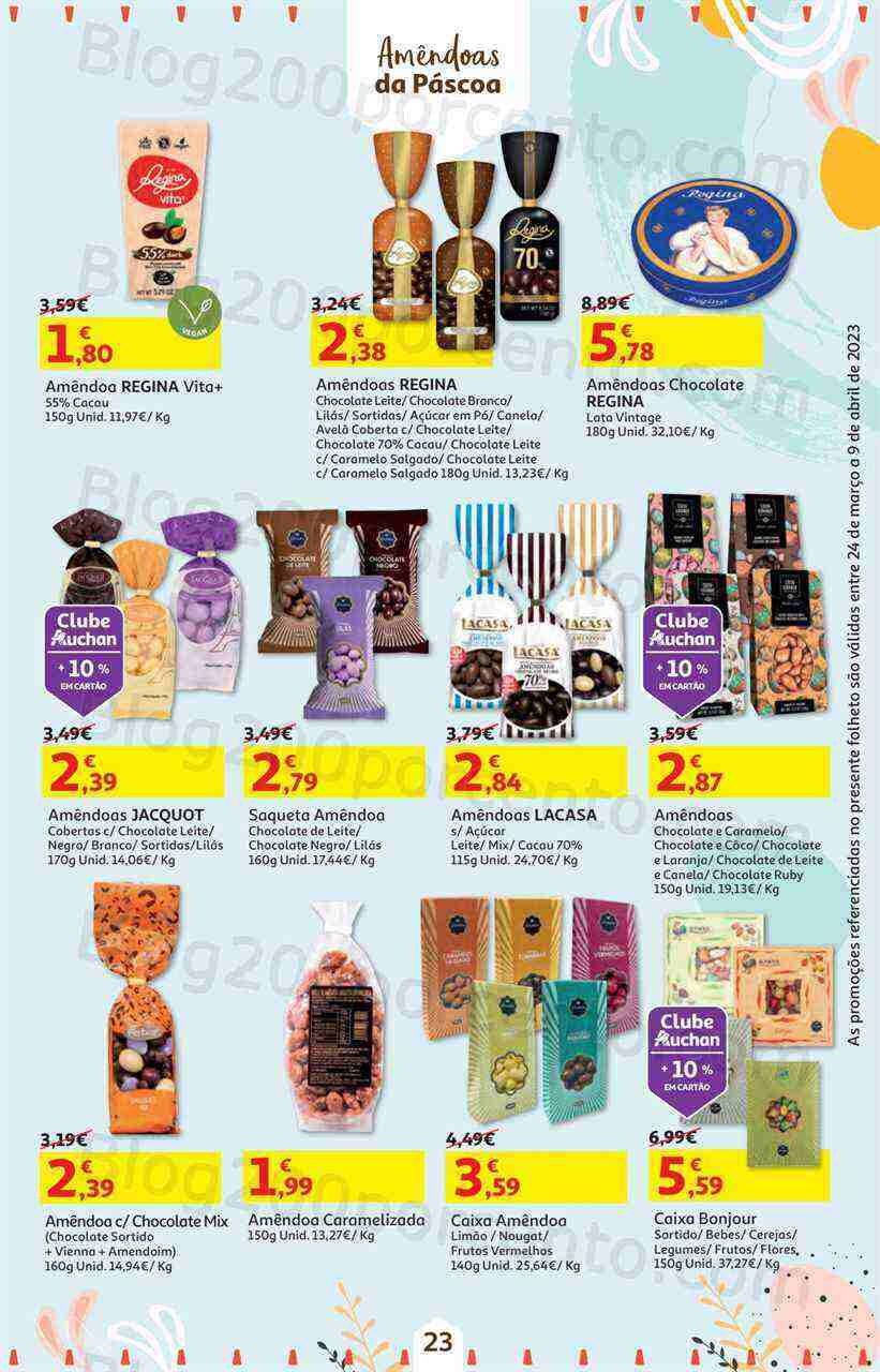 Antevisão Folheto AUCHAN Páscoa + Promoções de 24 março a 9 abril