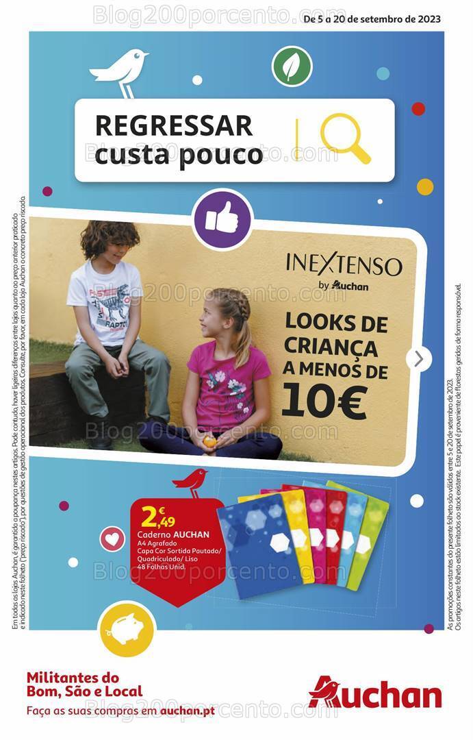 Antevisão Folheto AUCHAN Bazar Promoções de 5 a 20 setembro