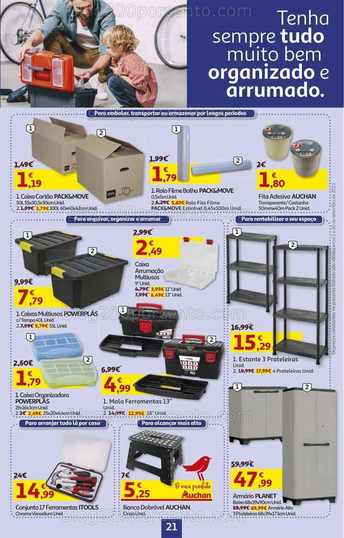 Antevisão Folheto AUCHAN Bazar Promoções de 5 a 20 setembro