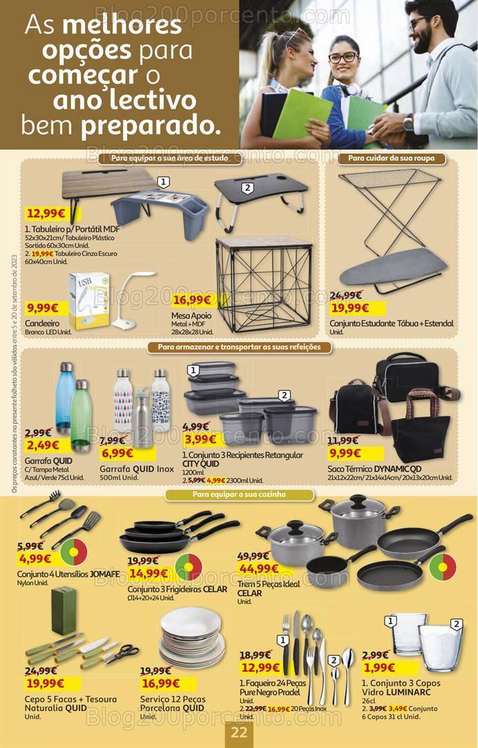 Antevisão Folheto AUCHAN Bazar Promoções de 5 a 20 setembro