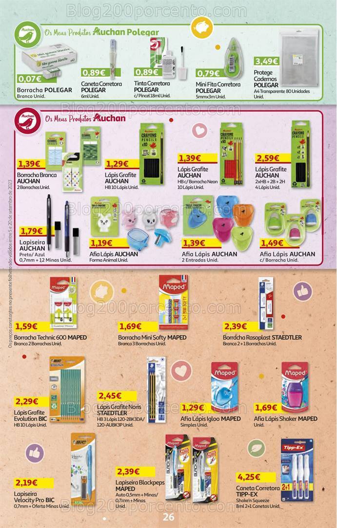 Antevisão Folheto AUCHAN Bazar Promoções de 5 a 20 setembro
