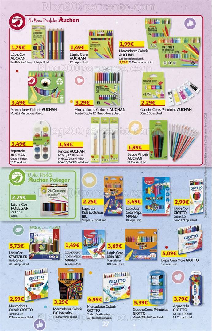 Antevisão Folheto AUCHAN Bazar Promoções de 5 a 20 setembro
