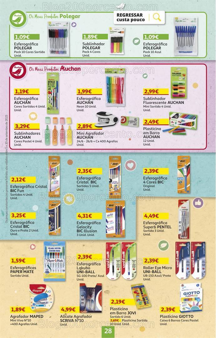 Antevisão Folheto AUCHAN Bazar Promoções de 5 a 20 setembro