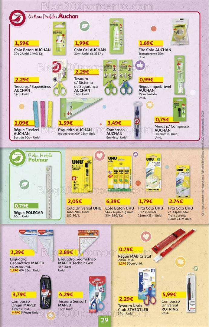 Antevisão Folheto AUCHAN Bazar Promoções de 5 a 20 setembro