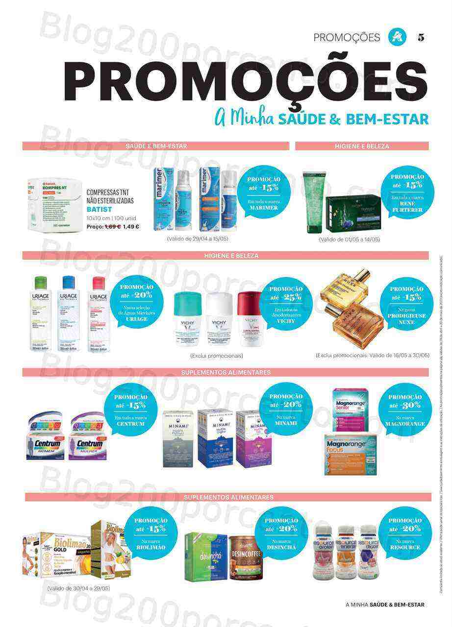 Antevisão Folheto AUCHAN Saúde e Bem-Estar Promoções de 29 abril a 30 maio