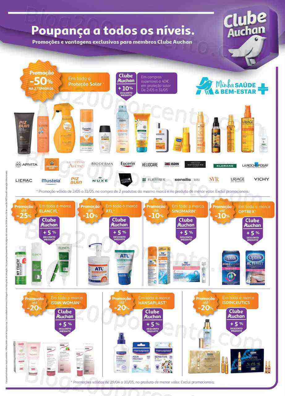 Antevisão Folheto AUCHAN Saúde e Bem-Estar Promoções de 29 abril a 30 maio