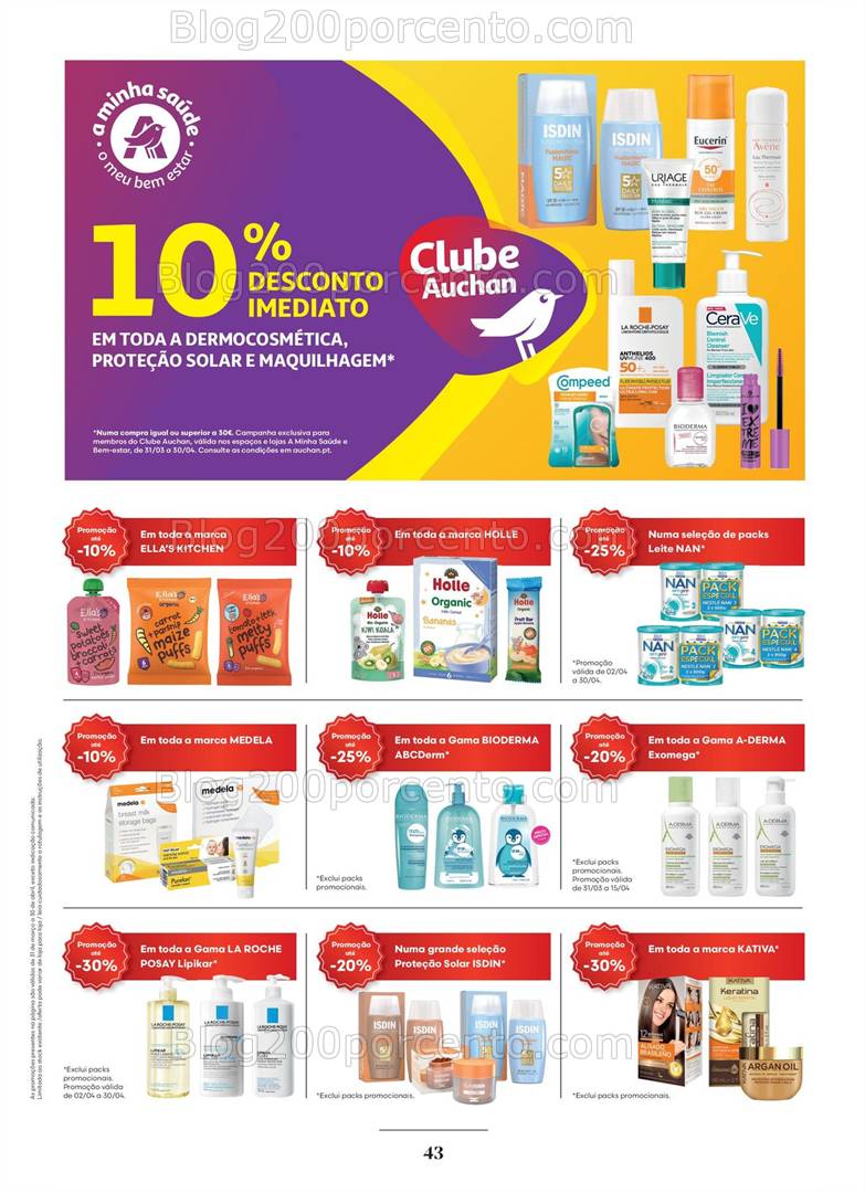 Antevisão Folheto AUCHAN Saúde e Bem Estar Promoções de 31 março a 31 abril