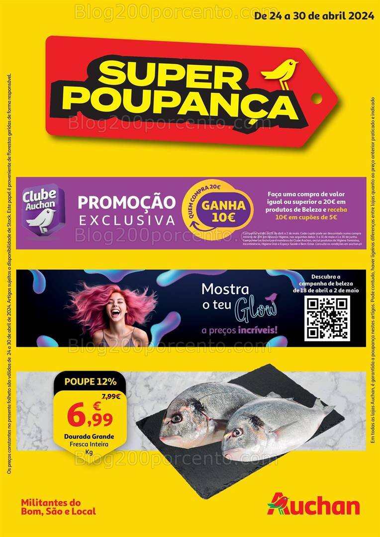 Antevisão Folheto AUCHAN Super Poupança Promoções de 24 a 30 abril
