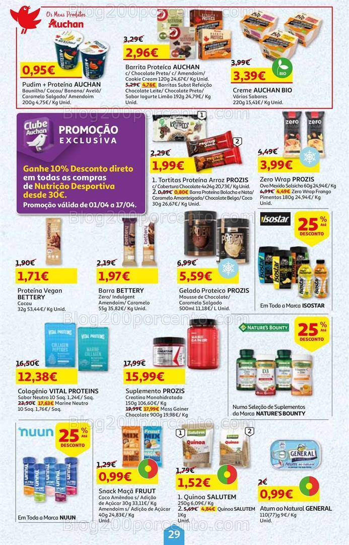 Antevisão Folheto AUCHAN Promoções de 1 a 17 abril
