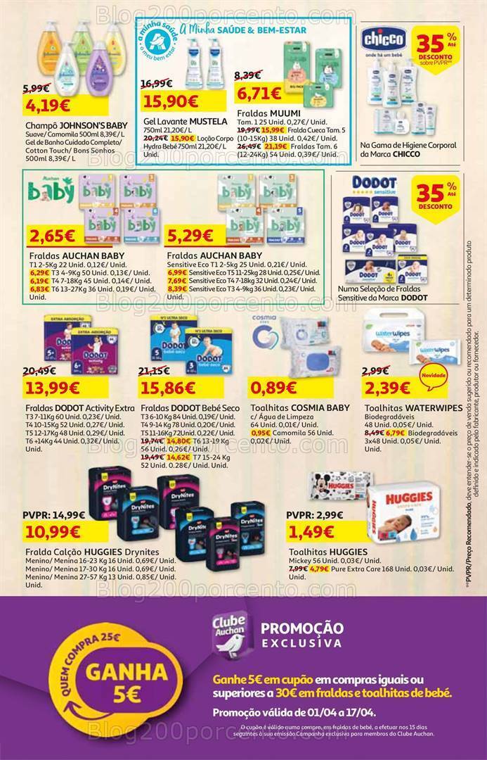 Antevisão Folheto AUCHAN Promoções de 1 a 17 abril