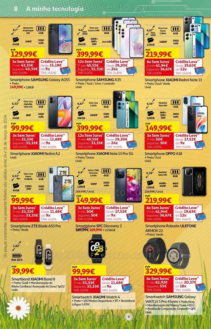 Antevisão Folheto AUCHAN Tecnologia Promoções de 14 a 31 março