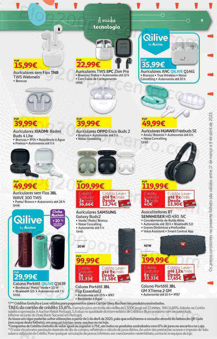 Antevisão Folheto AUCHAN Tecnologia Páscoa Promoções de 17 março a 9 abril