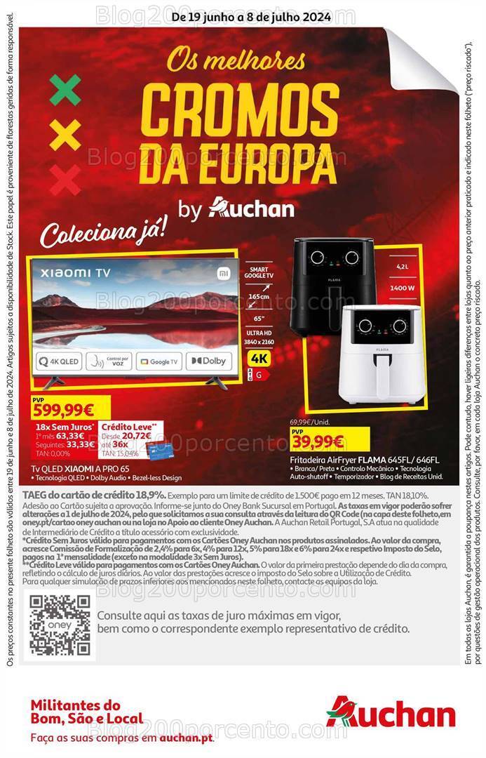 Antevisão Folheto AUCHAN Tecnologia Promoções de 19 junho a 8 julho