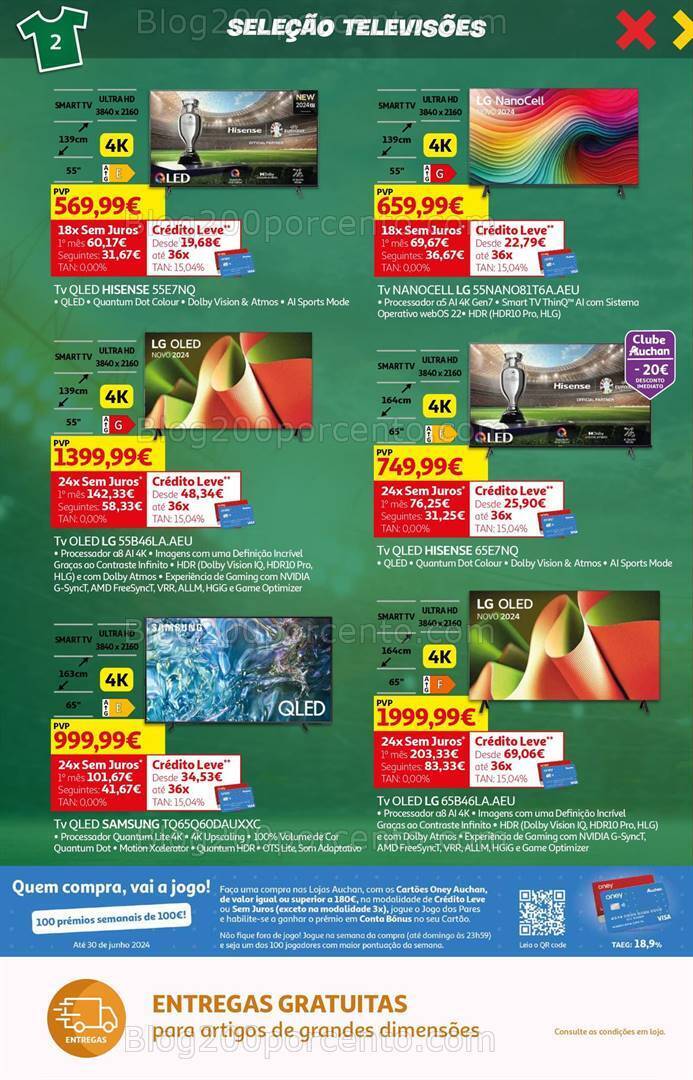 Antevisão Folheto AUCHAN Tecnologia Promoções de 19 junho a 8 julho