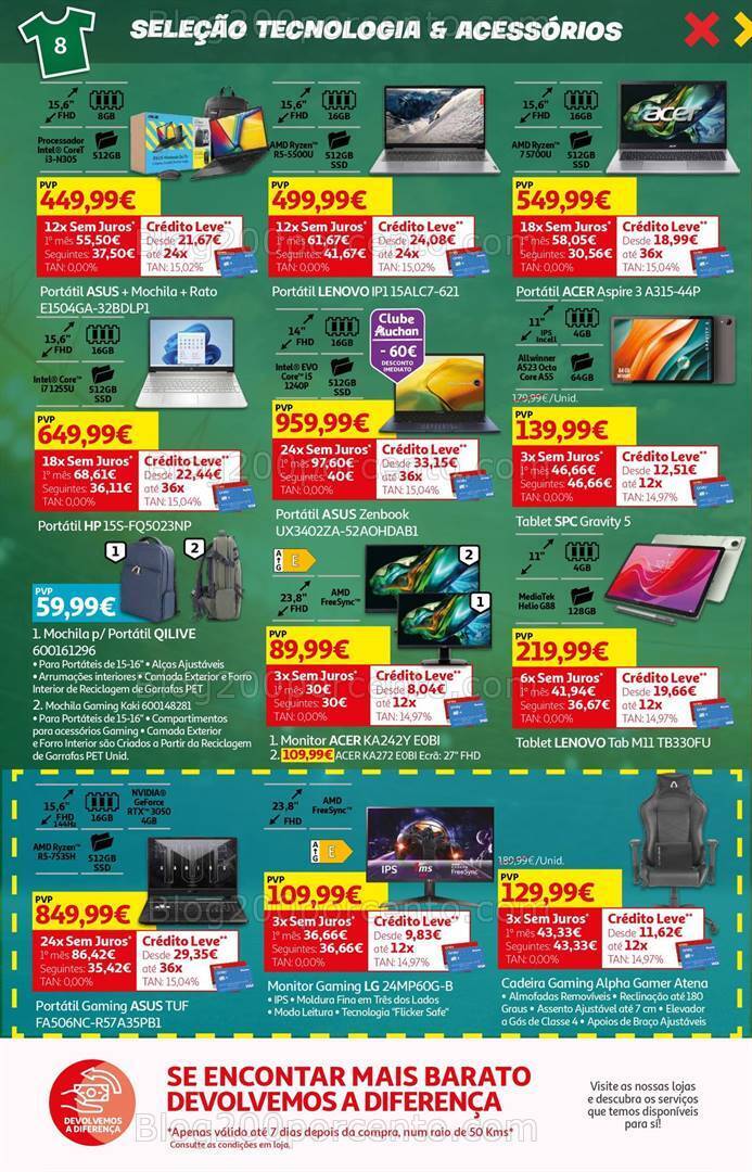 Antevisão Folheto AUCHAN Tecnologia Promoções de 19 junho a 8 julho