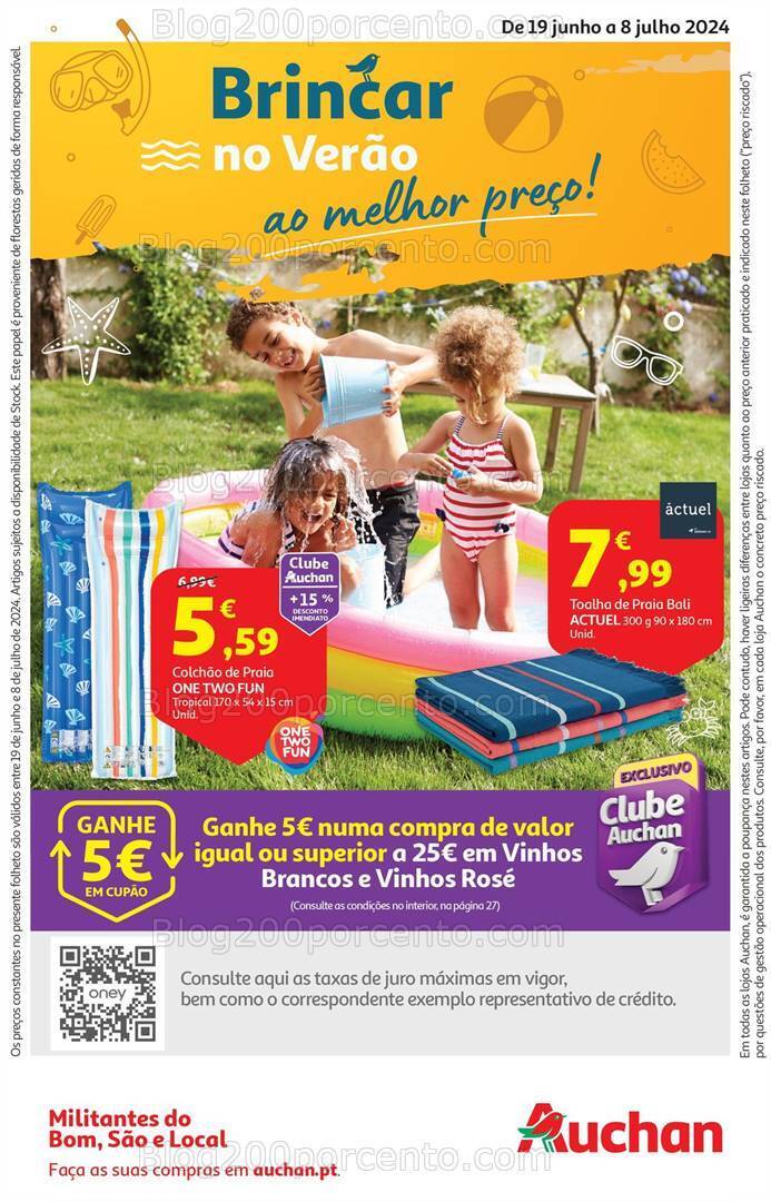 Antevisão Folheto AUCHAN Bazar Promoções de 19 junho a 8 julho