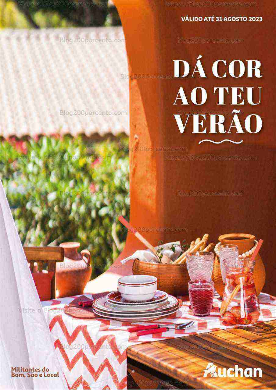 Antevisão Folheto AUCHAN Decoração de Verão Promoções até 31 agosto