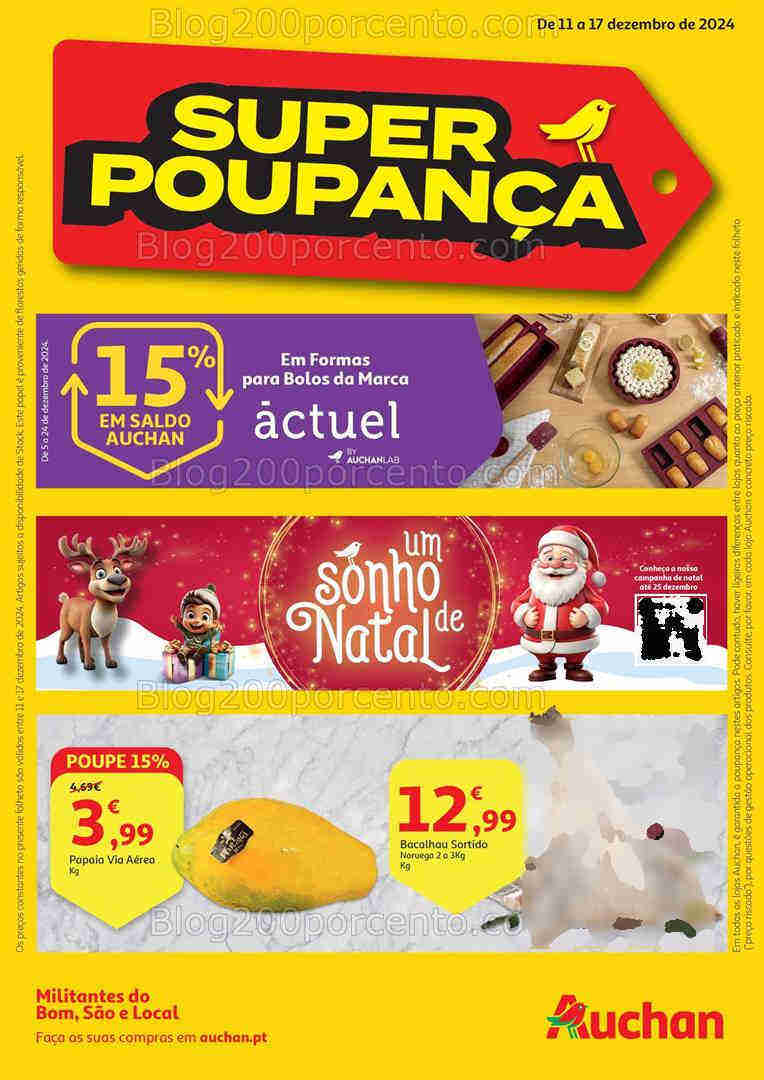 Antevisão Folheto AUCHAN Promoções de 11 a 17 dezembro
