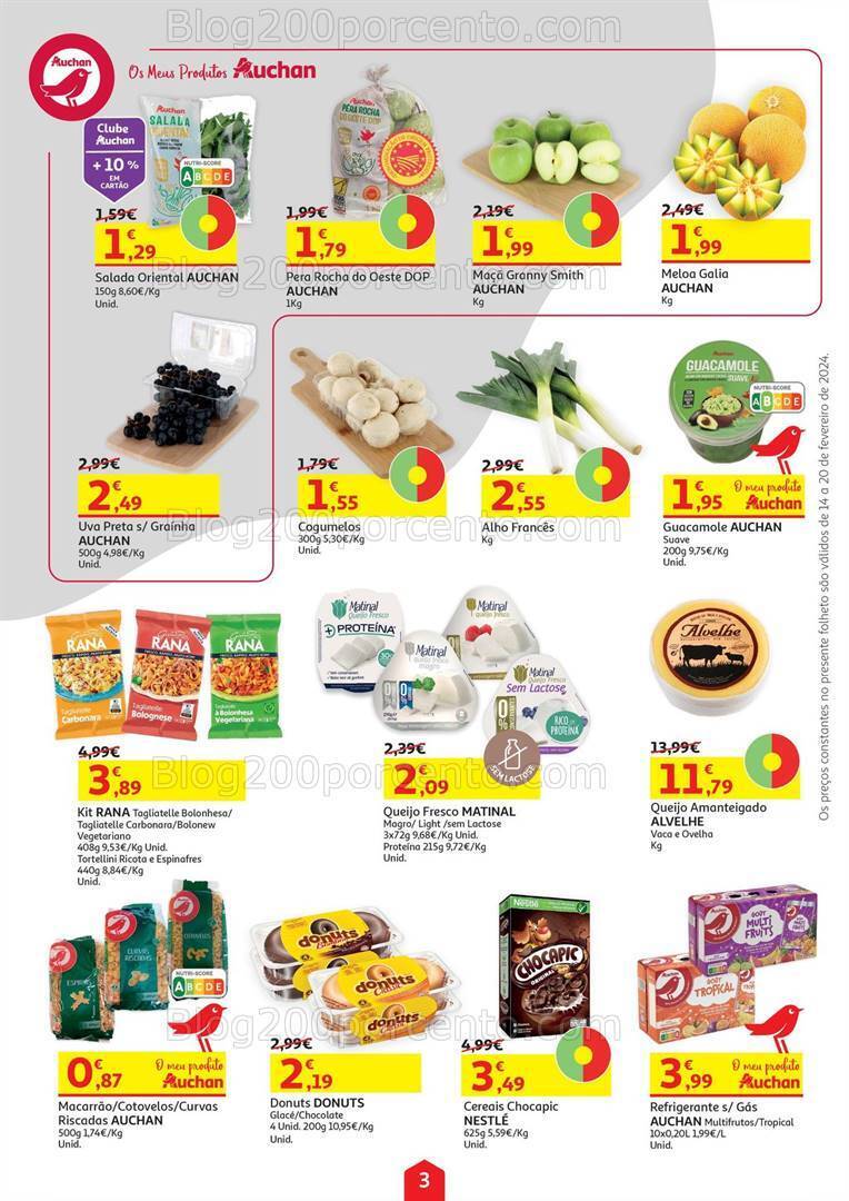 Antevisão Folheto AUCHAN Promoções de 14 a 20 fevereiro