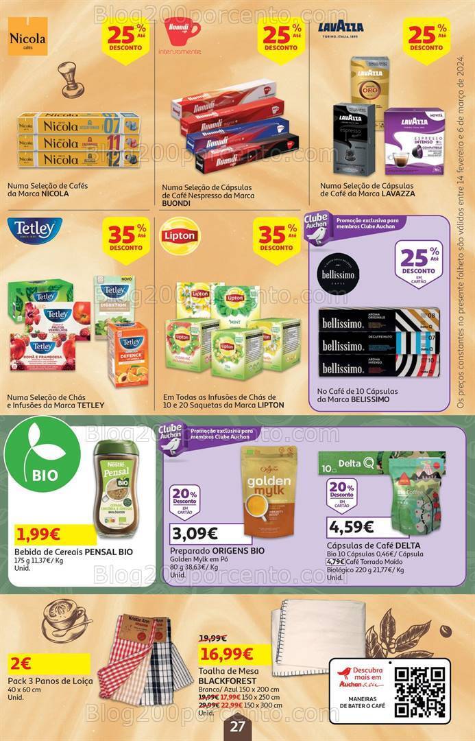 Antevisão Folheto Especial Cafés e Chás Promoções de 14 fevereiro a 6 março