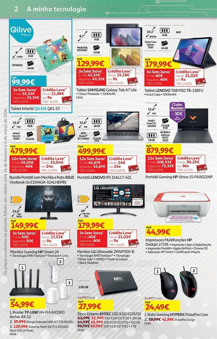 Antevisão Folheto AUCHAN Bazar Promoções de 14 fevereiro a 6 março