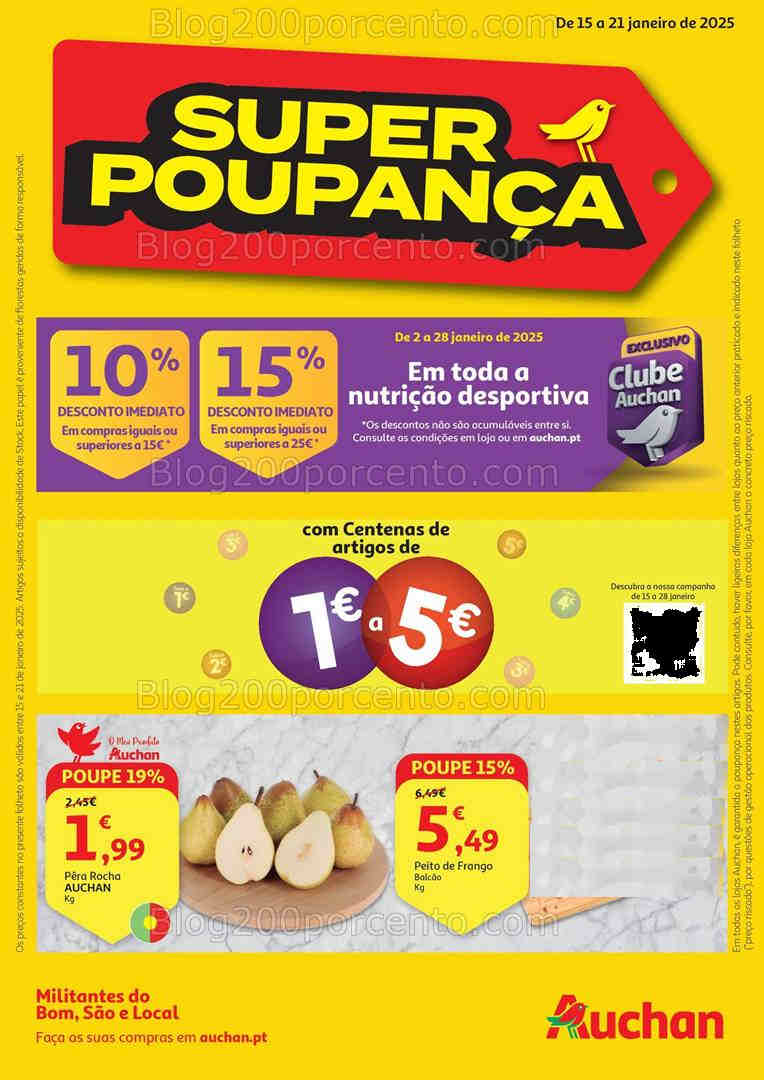 Antevisão Folheto AUCHAN Promoções de 15 a 21 janeiro