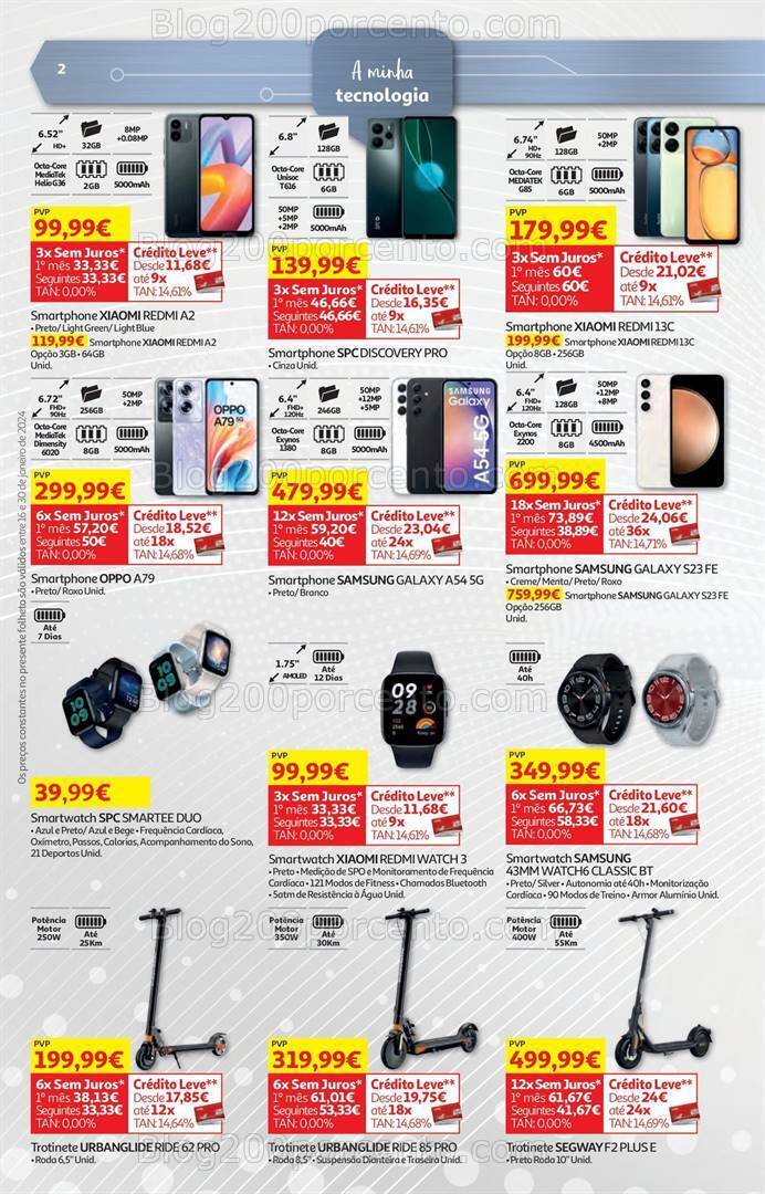 Antevisão Folheto AUCHAN Tecnologia Promoções de 16 a 30 janeiro