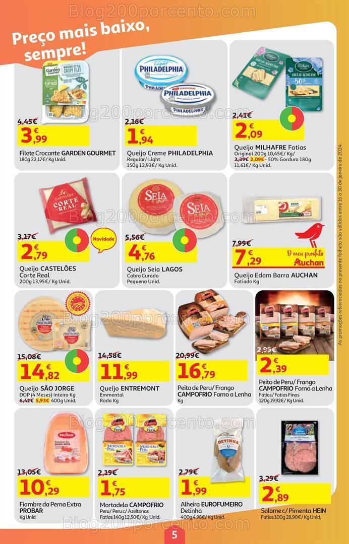 Antevisão Folheto AUCHAN Promoções de 16 a 30 janeiro