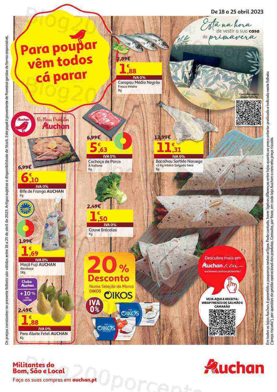 Antevisão Folheto AUCHAN Promoções de 18 a 25 abril